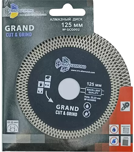 Алмазный диск 125*22.23*25*1.7мм Grand Cut & Grind Trio-Diamond GCG002 - интернет-магазин «Стронг Инструмент» город Краснодар