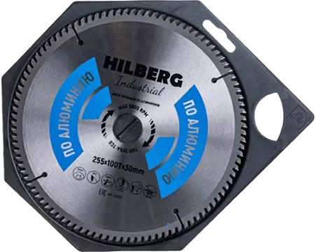 Пильный диск по алюминию 255*30*Т100 Industrial Hilberg HA255 - интернет-магазин «Стронг Инструмент» город Краснодар