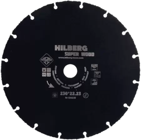 Диск отрезной карбид вольфрамовый 230*22.23*1.8мм универсальный Hilberg 530230