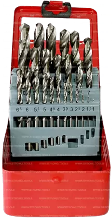 Набор сверл по металлу из 25 предметов 1.0-13.0мм Strong СТС-021000025 - интернет-магазин «Стронг Инструмент» город Краснодар