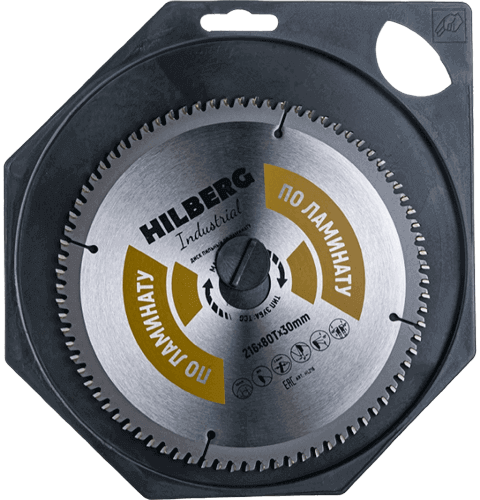 Пильный диск по ламинату 216*30*Т80 Industrial Hilberg HL216 - интернет-магазин «Стронг Инструмент» город Краснодар