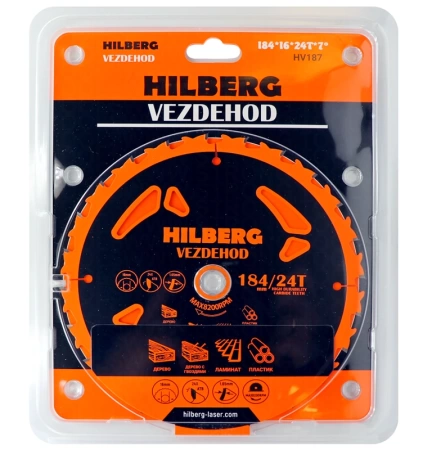 Универсальный пильный диск 184*16*24Т Vezdehod Hilberg HV187 - интернет-магазин «Стронг Инструмент» город Краснодар