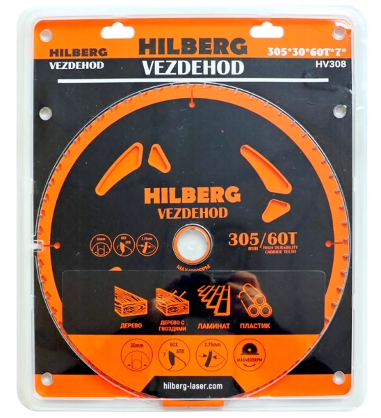 Универсальный пильный диск 305*30*60Т Vezdehod Hilberg HV308 - интернет-магазин «Стронг Инструмент» город Краснодар