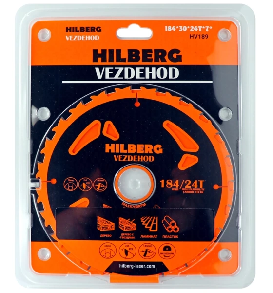 Универсальный пильный диск 184*30*24Т Vezdehod Hilberg HV189 - интернет-магазин «Стронг Инструмент» город Краснодар