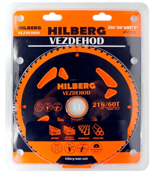 Универсальный пильный диск 216*30*60Т Vezdehod Hilberg HV218 - интернет-магазин «Стронг Инструмент» город Краснодар